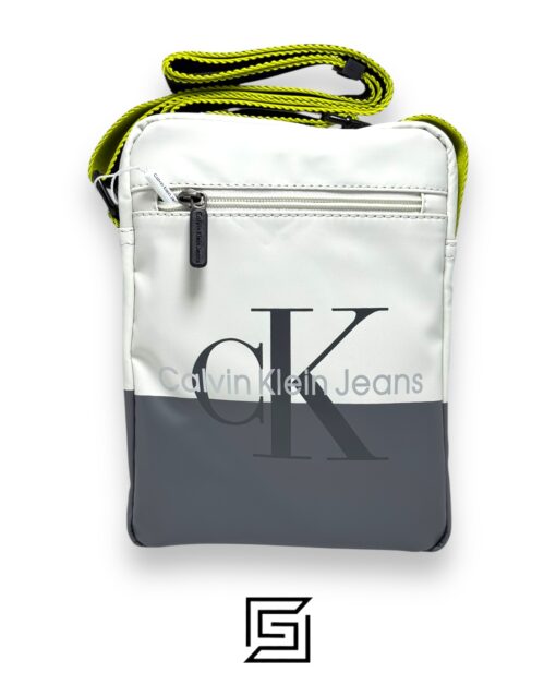 Bags,Leather,Men Ck Cross Bag Bg4-572 White - Grey Calvin Klein