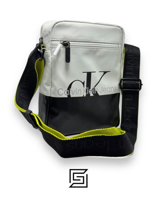 Bags,Leather,Men Ck Cross Bag Bg4-572 White - Black Calvin Klein