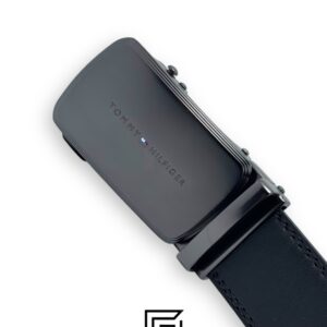Belts,Leather,Men,Wallets,Men TOMMY SET BELT AND WALLET HILLFIGER HARD LOGO IN MIDDLE BLACK SOLID BELT Tommy Hilfiger