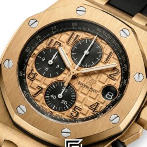 Audemars Piguet Royal Oak Offshore Chronograph – Rose Gold Dial – Rubber Strap – Japanese Quartz - Image 2