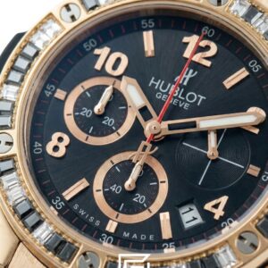⁦Hublot Big Bang Women – Black Dial, White Diamond Bezel & Rose Gold⁩ - الصورة ⁦2⁩