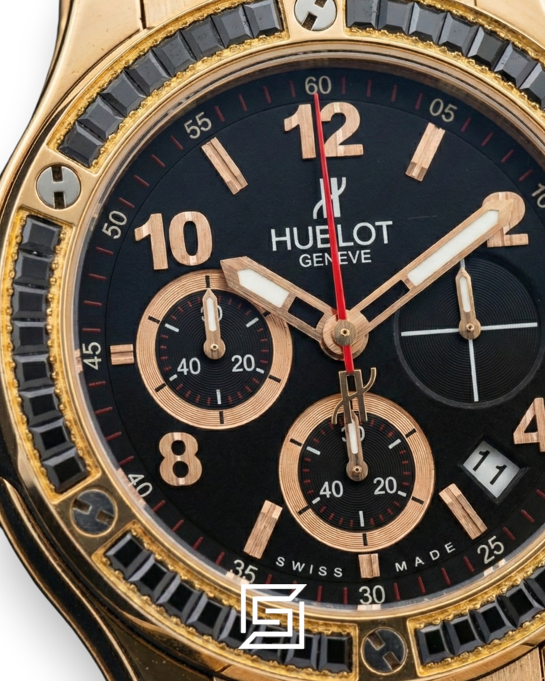 Hublot Big Bang Women – Black Diamond Bezel, Rose Gold & Black Dial - Image 2