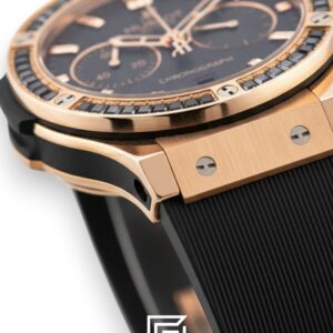 ⁦Hublot Big Bang Women – Black Diamond Bezel, Rose Gold & Black Dial⁩ - الصورة ⁦4⁩