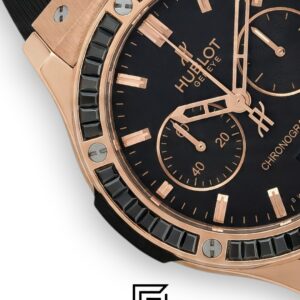⁦Hublot Big Bang Women – Black Diamond Bezel, Rose Gold & Black Dial⁩ - الصورة ⁦3⁩