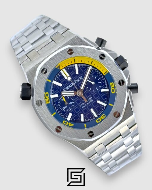 ROYAL OAK OFFSHORE j03168 2 COUNTERS-M/SILVER - BLUE