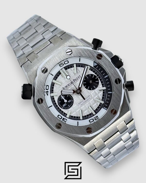 ROYAL OAK OFFSHORE j03168 2 COUNTERS-M/SILVER - WHITE