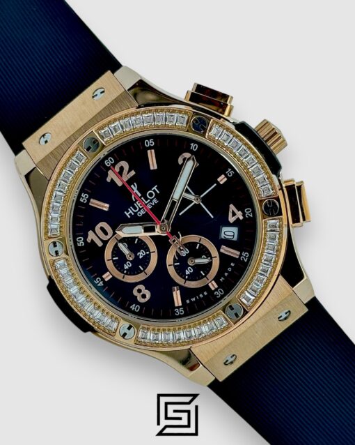 BIG BANG WOMEN NUMBERS WHITE DIAMOND-R/BLACK - BLACK - ROSE