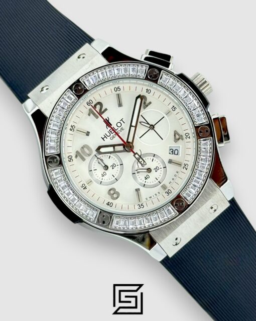 BIG BANG WOMEN NUMBERS WHITE DIAMOND-R/BLACK - WHITE - SILVER