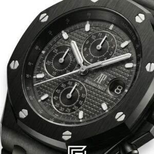 ⁦Audemars Piguet Royal Oak Offshore Full Black – Rubber Strap – Quartz⁩ - الصورة ⁦3⁩