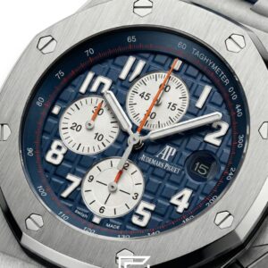 ⁦AP Royal Oak Offshore Chronograph Blue Silver Bezel 42mm⁩ - الصورة ⁦2⁩