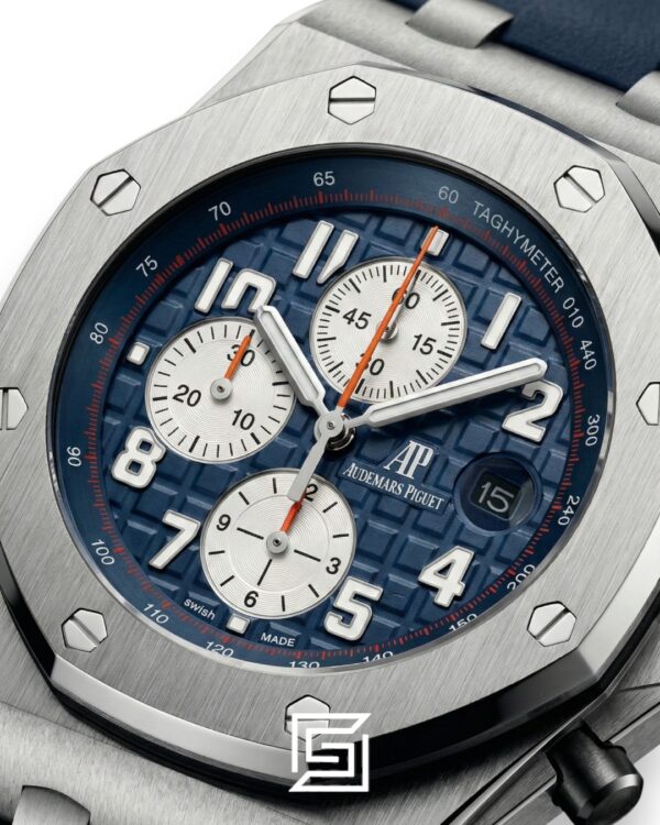 AP Royal Oak Offshore Chronograph Blue Silver Bezel 42mm