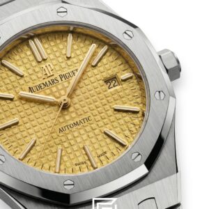 ⁦Royal Oak WF0851 Automatic Stainless Steel 316 with Pale Melon Yellow Flat Tapisserie Dial⁩ - الصورة ⁦2⁩