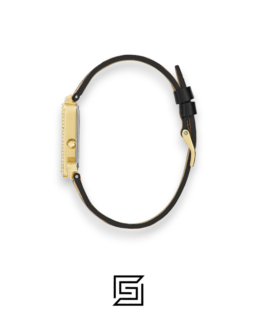 GUESS Ladies Gold Tone Analog Band Leather Watch GW0504L3 - Image 3