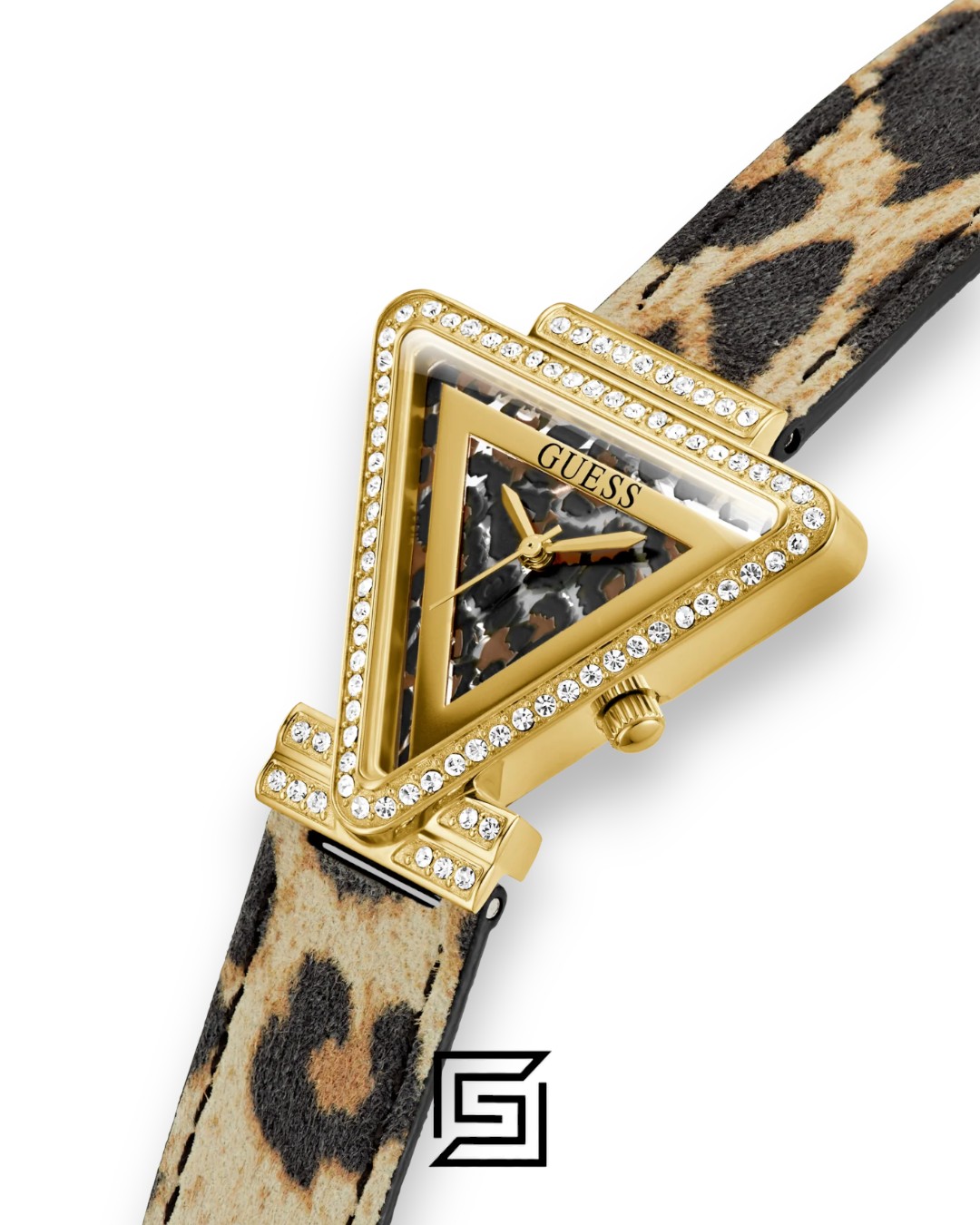 GUESS Ladies Gold Tone Analog Band Leather Watch GW0504L3 - Image 5