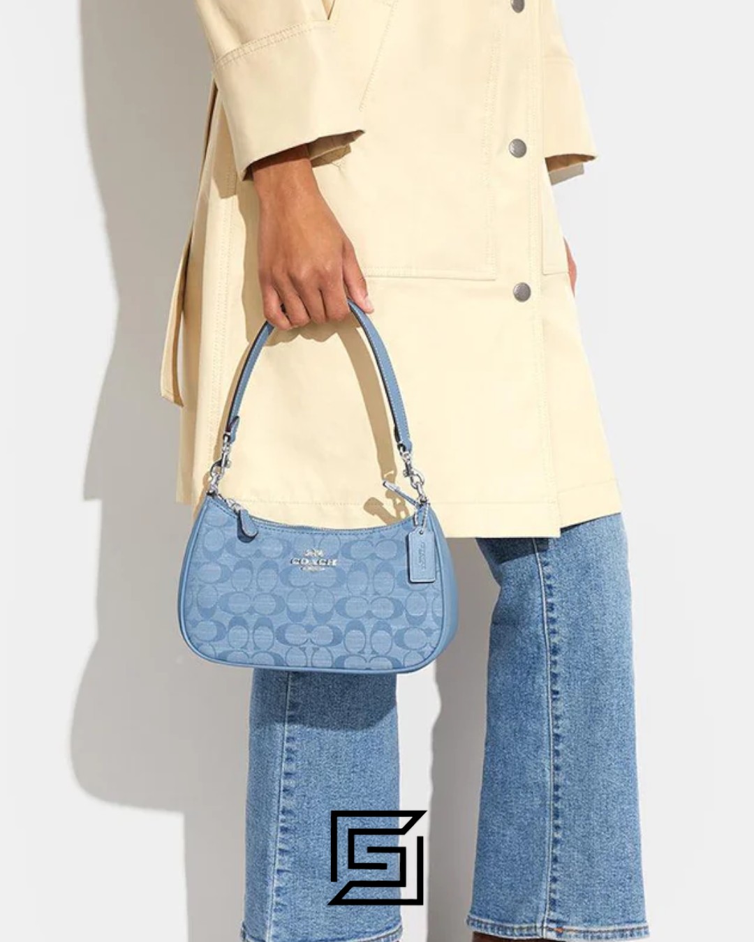 Bags,Leather,Women Teri Shoulder Bag In Signature Chambray CH139 Coach