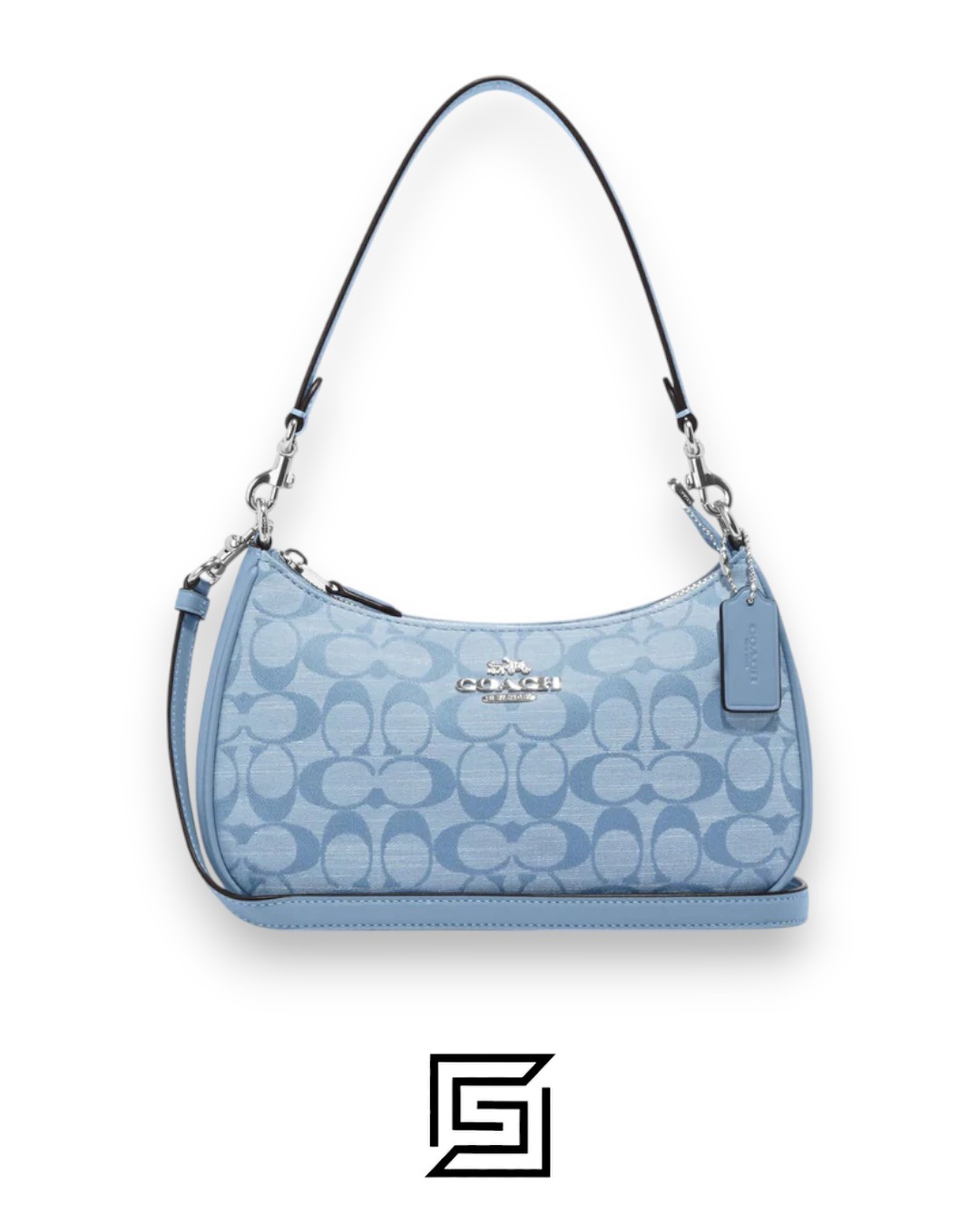 Bags,Leather,Women Teri Shoulder Bag In Signature Chambray CH139 Coach
