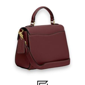 Bags,Leather,Women Morgan Top Handle Satchel Bag In Signature Chambray Style No. CH142 Marron Coach