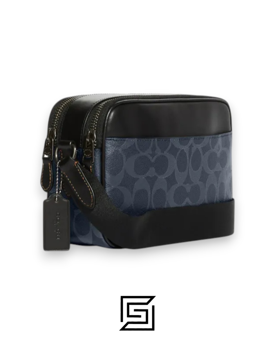 Bags,Leather,Men,Women Graham Crossbody Bag In Blocked Signature Canvas With Varsity Stripe C9965 Coach