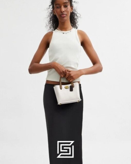 Bags,Leather,Women WILLOW TOTE BAG 18 CW549 White Coach