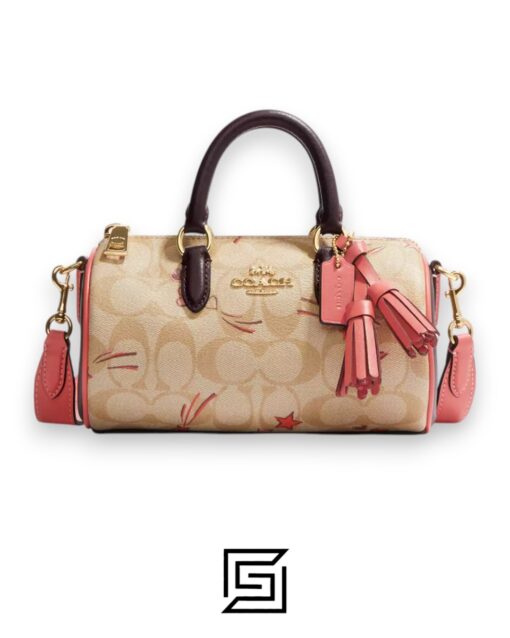 Bags,Leather,Women Lacey Crossbody Bag In Signature Canvas With Heart And Star Print CK562 Coach