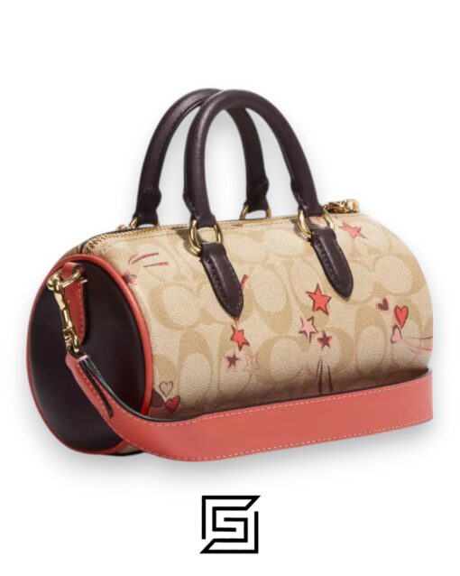 Bags,Leather,Women Lacey Crossbody Bag In Signature Canvas With Heart And Star Print CK562 Coach