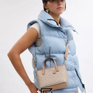 Bags,Leather,Women City Mini Tote Bag In Signature Canvas CW032 Coach