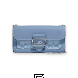 Bags,Leather,Women Morgan Crossbody In Signature Chambray CH150 Blue Coach