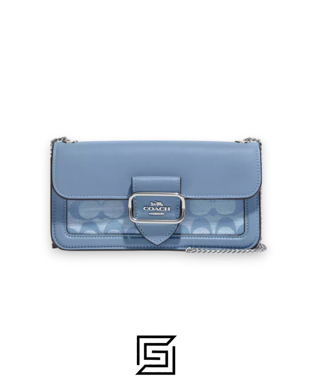 Bags,Leather,Women Morgan Crossbody In Signature Chambray CH150 Blue Coach