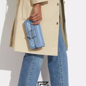 Bags,Leather,Women Morgan Crossbody In Signature Chambray CH150 Blue Coach