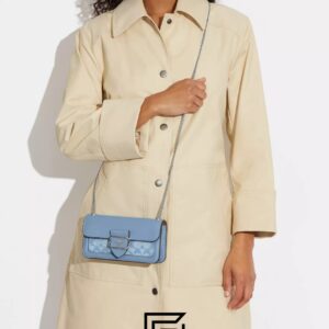 Bags,Leather,Women Morgan Crossbody In Signature Chambray CH150 Blue Coach