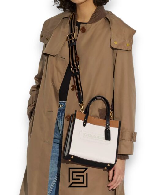 Bags,Leather,Women Field Tote 22 In Colorblock With Coach Badge C3461 Coach