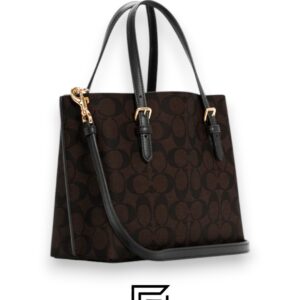 Bags,Leather,Women Mollie Tote Bag 25 In Signature Canvas C4250 Dark Brown Coach