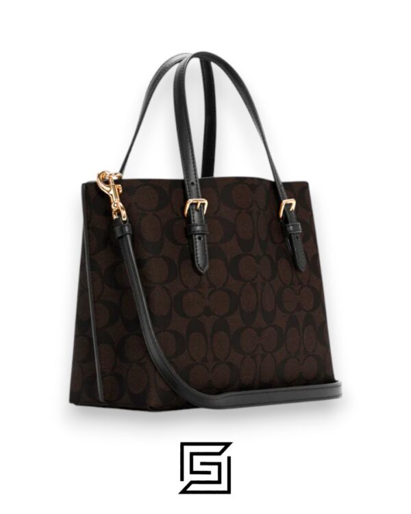 Bags,Leather,Women Mollie Tote Bag 25 In Signature Canvas C4250 Dark Brown Coach