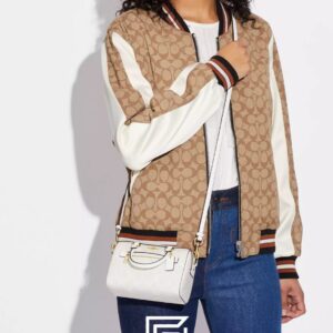 Bags,Leather,Women Mini Rowan Crossbody In Signature Canvas C9947 White Coach