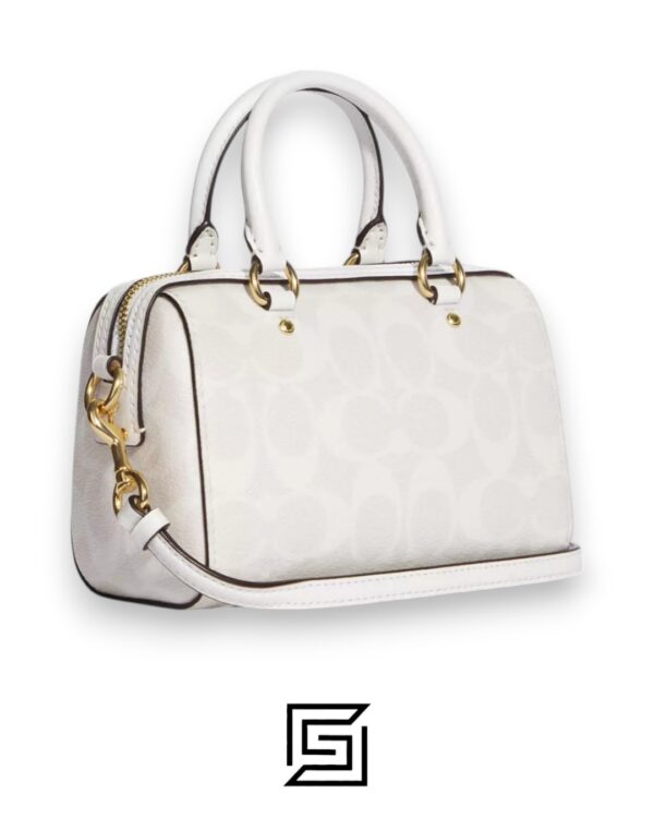 Bags,Leather,Women Mini Rowan Crossbody In Signature Canvas C9947 White Coach