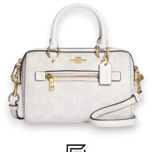 Bags,Leather,Women Mini Rowan Crossbody In Signature Canvas C9947 White Coach