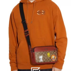 Bags,Leather Coach X Peanuts Graham Crossbody Bag In Signature Canvas With Patches CE746 Coach