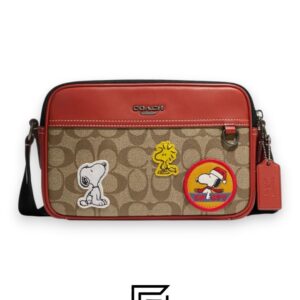 Bags,Leather Coach X Peanuts Graham Crossbody Bag In Signature Canvas With Patches CE746 Coach