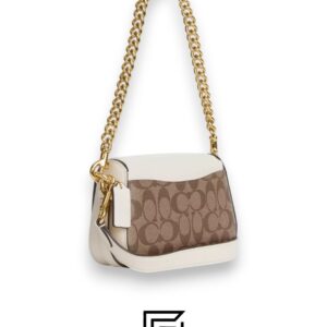 Bags,Leather,Women Brie Shoulder Bag In Colorblock Signature Canvas CM064 Coach