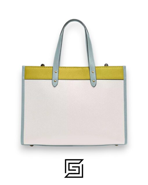 Bags,Leather,Women Tote 30 in Colorblock with Coach Patch C0777 Coach