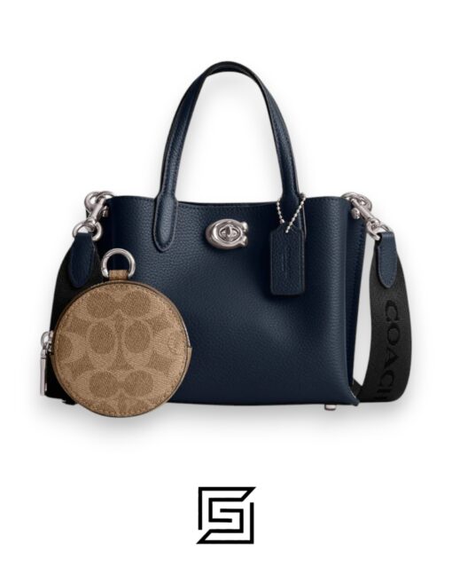 Bags,Leather,Women WILLOW TOTE BAG 18 CW549 Blue Coach