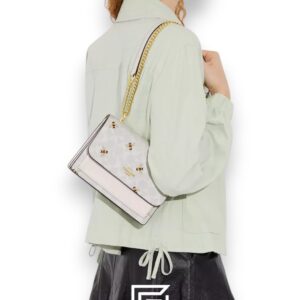 Bags,Leather,Women Klare Crossbody Bag In Signature Canvas With Bee Print CH515 Coach