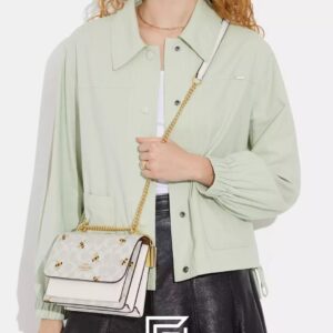 Bags,Leather,Women Klare Crossbody Bag In Signature Canvas With Bee Print CH515 Coach