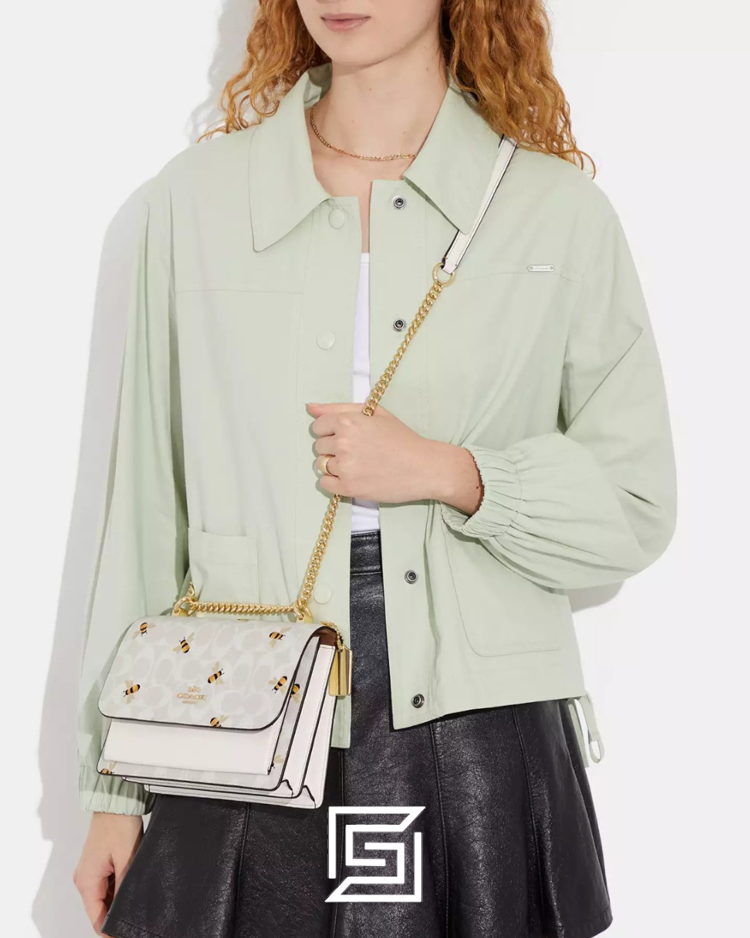 Bags,Leather,Women Klare Crossbody Bag In Signature Canvas With Bee Print CH515 Coach