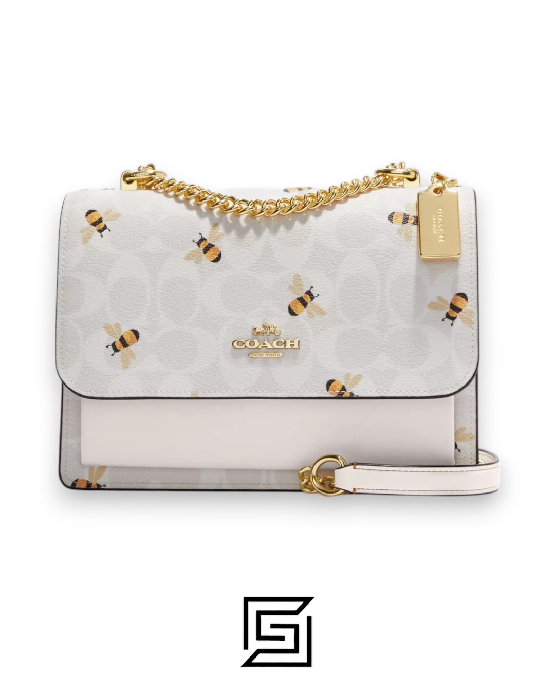 Bags,Leather,Women Klare Crossbody Bag In Signature Canvas With Bee Print CH515 Coach