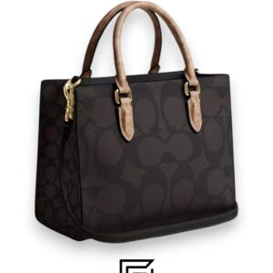 Bags,Leather,Women Maggie Small Tote Bag In Blocked Signature Canvas CY676 Coach