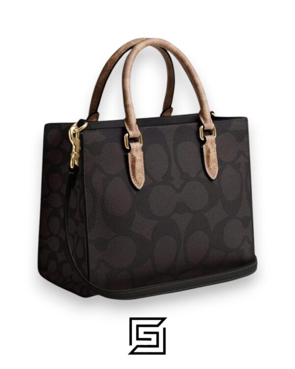 Bags,Leather,Women Maggie Small Tote Bag In Blocked Signature Canvas CY676 Coach