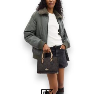 Bags,Leather,Women Maggie Small Tote Bag In Blocked Signature Canvas CY676 Coach
