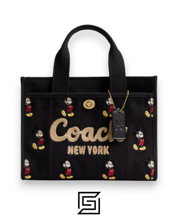 Bags,Leather,Women Disney X Coach Cargo Tote Bag 26 With Mickey Mouse In Regenerative Cotton Canvas CAE70 Coach