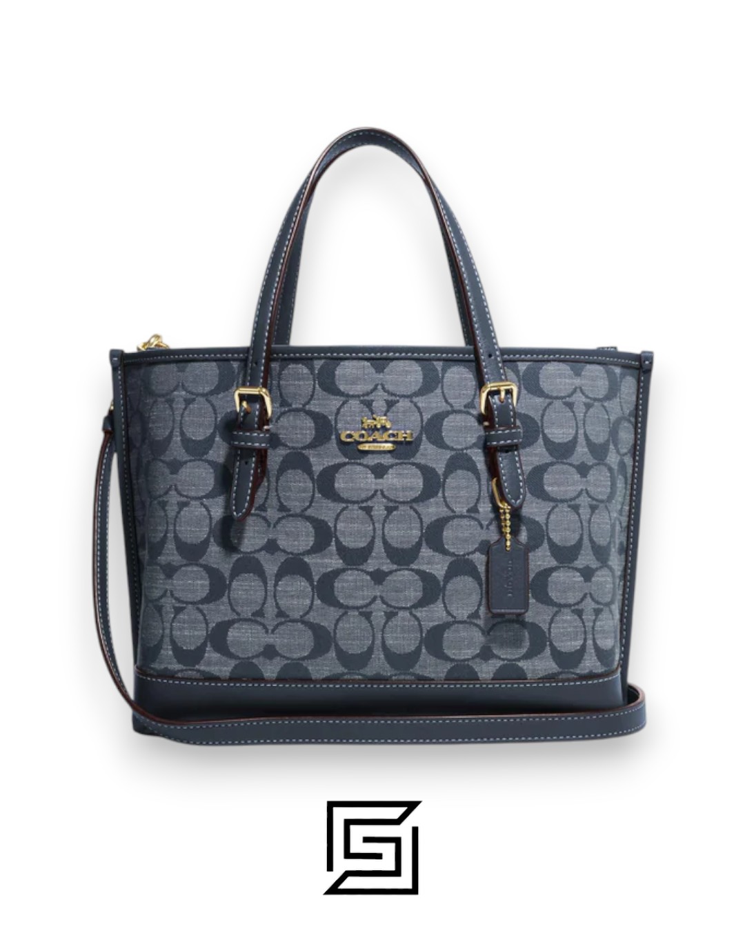 Bags,Leather,Women Mollie Tote 25 In Signature Chambray CH228 Coach